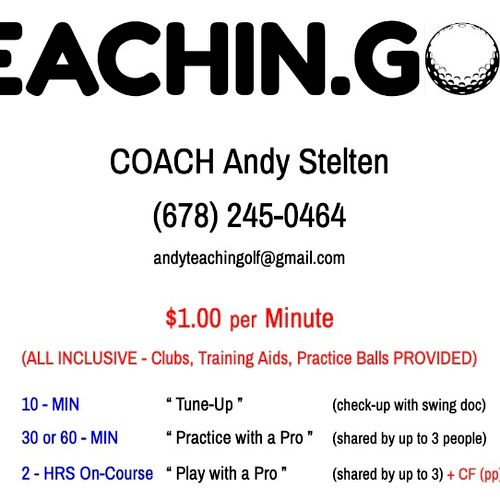 $1.00 per Minute.  10-Minutes to 2-Hours.  Coachin