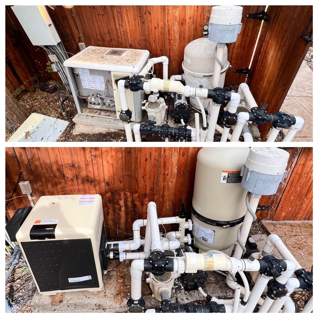Before and after of Heater and filter 
