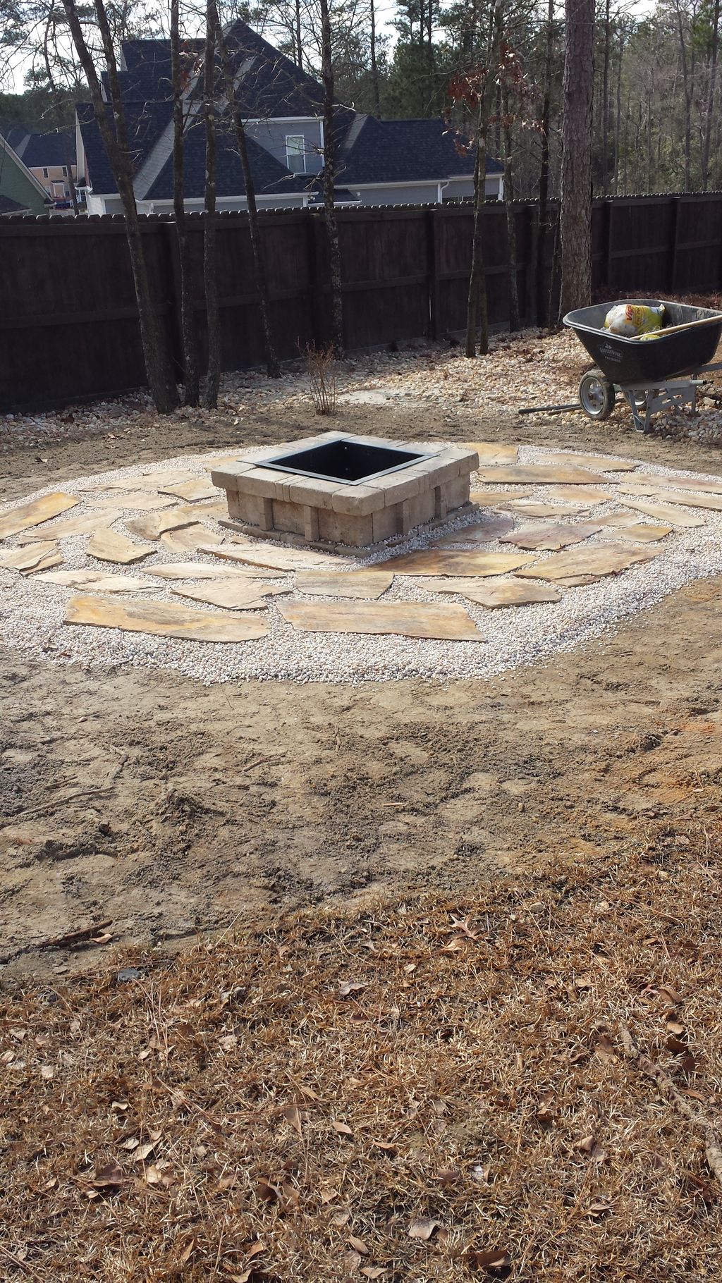 Finished fire pit