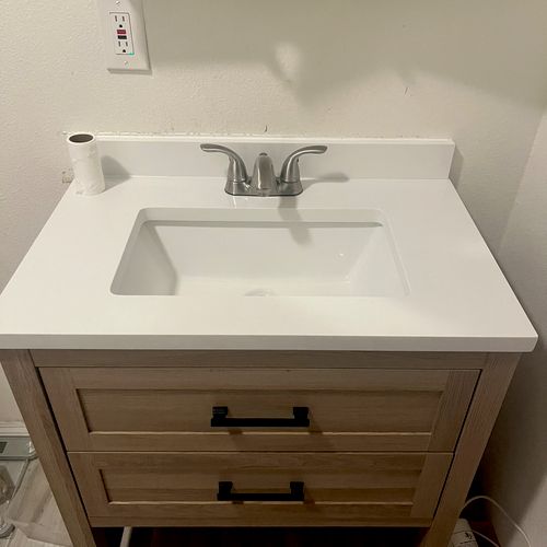 Replaced a vanity for a tenant occupied unit. Got 