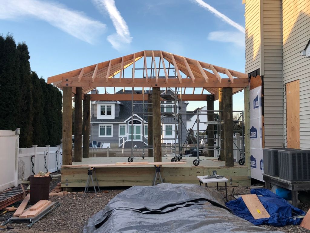 Jersey shore covered outside room..finished 12-27-