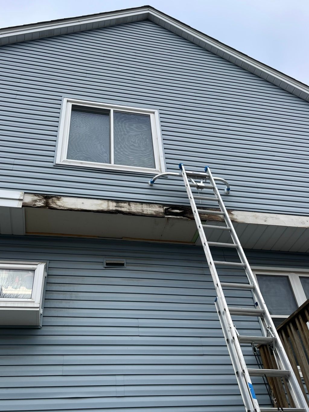 Another siding repair project is in progress 