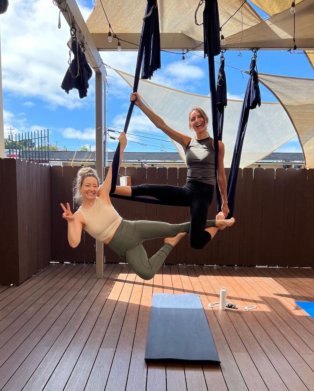 Private Group Aerial Partner Pose