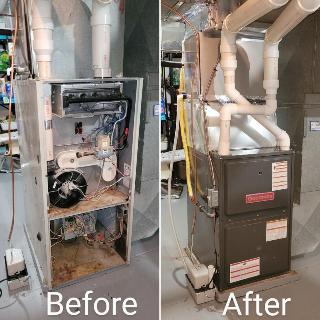 Furnace upgrade to high efficiency!
