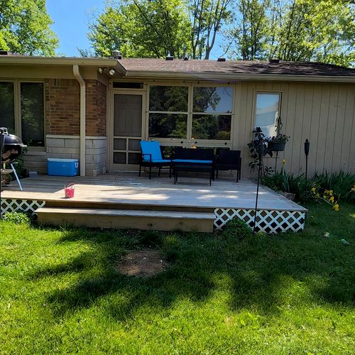 Justin built this platform deck for us, much bette