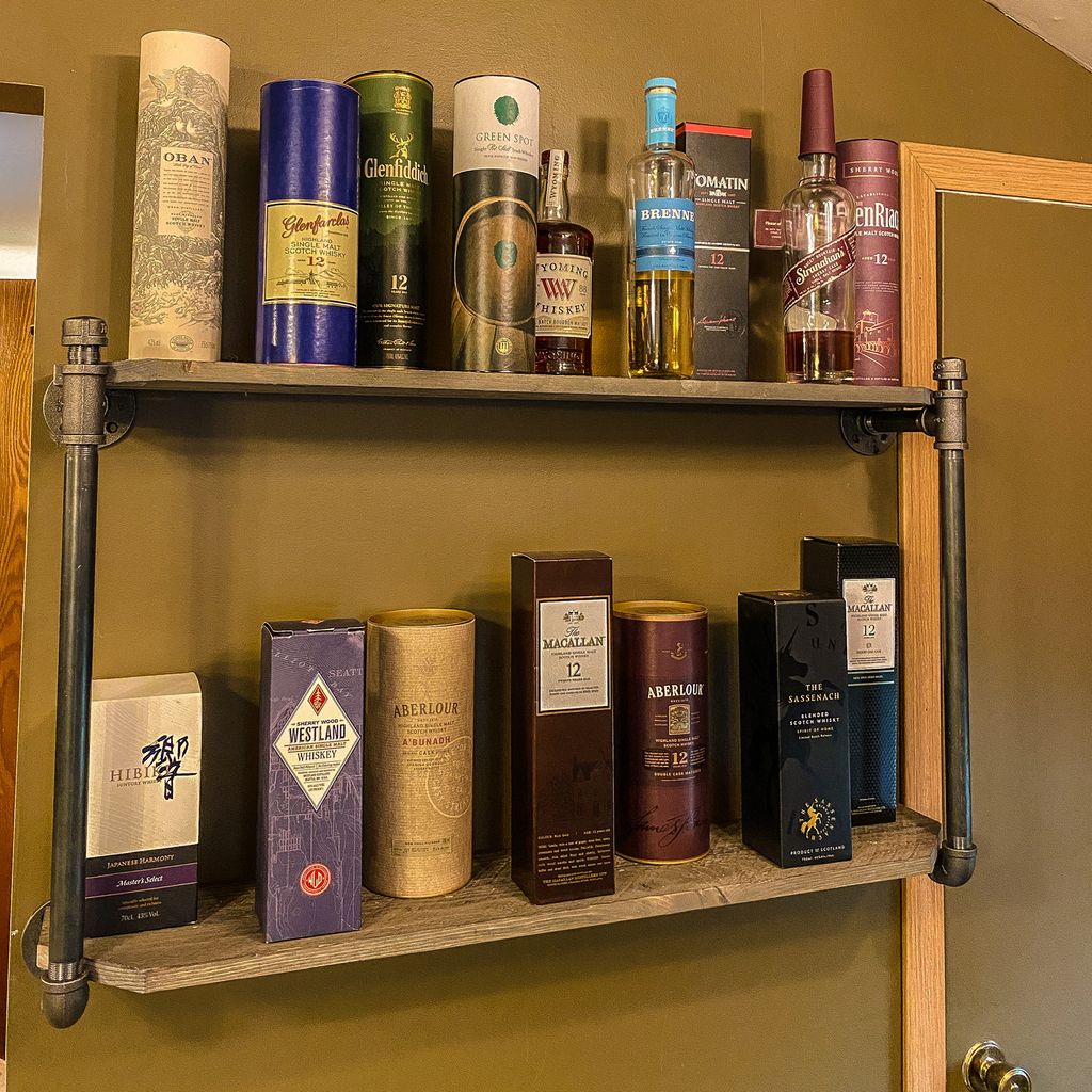 Industrial look shelves