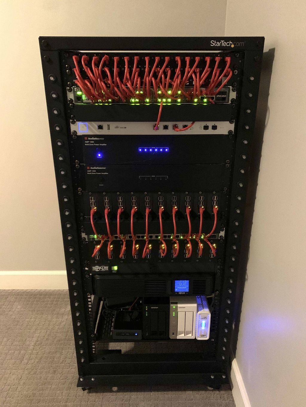 Home Server Rack Before LEDS added