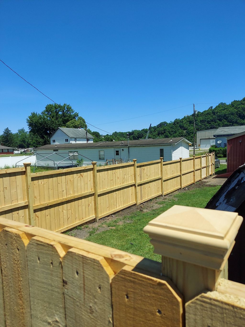 wood privacy fence