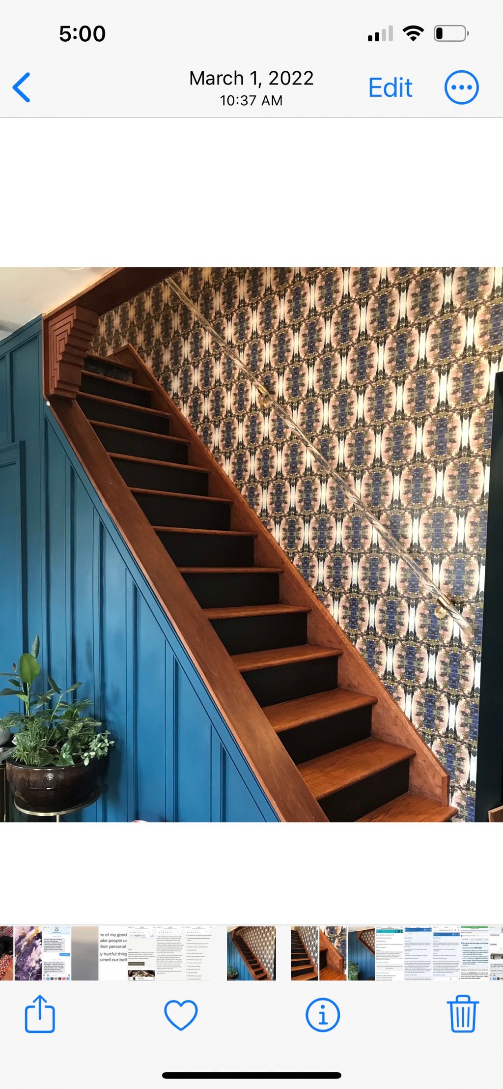 Staircase stain and riser install 
