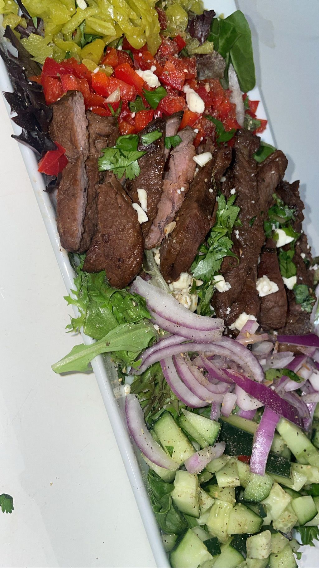 Steak salad with Balsamic vinaigrette 