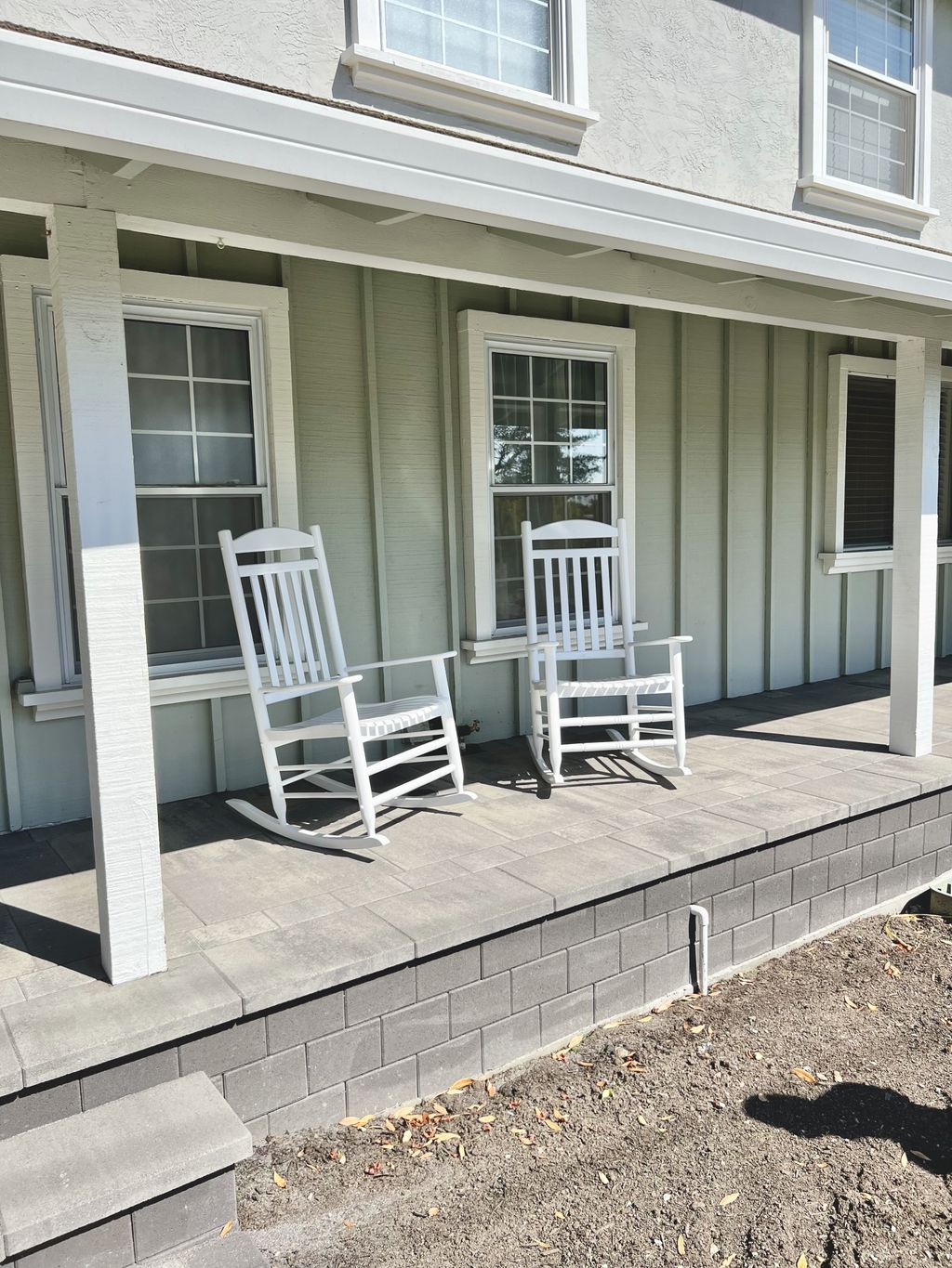 Concrete paver porch project in San Rafael