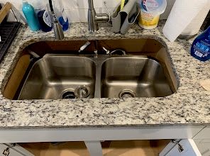 Sink has fallen needing repair .