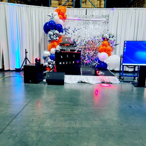 Before DJ event! for Warehouse distribution center
