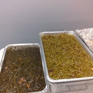 Collard greens and stringbeans