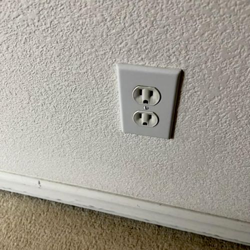 Had my kitchen light a outlet and a switch install