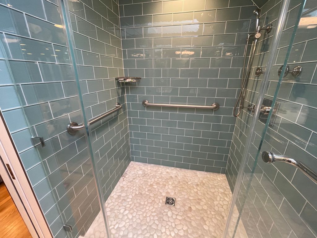 Glass Tiles Shower room: After installation