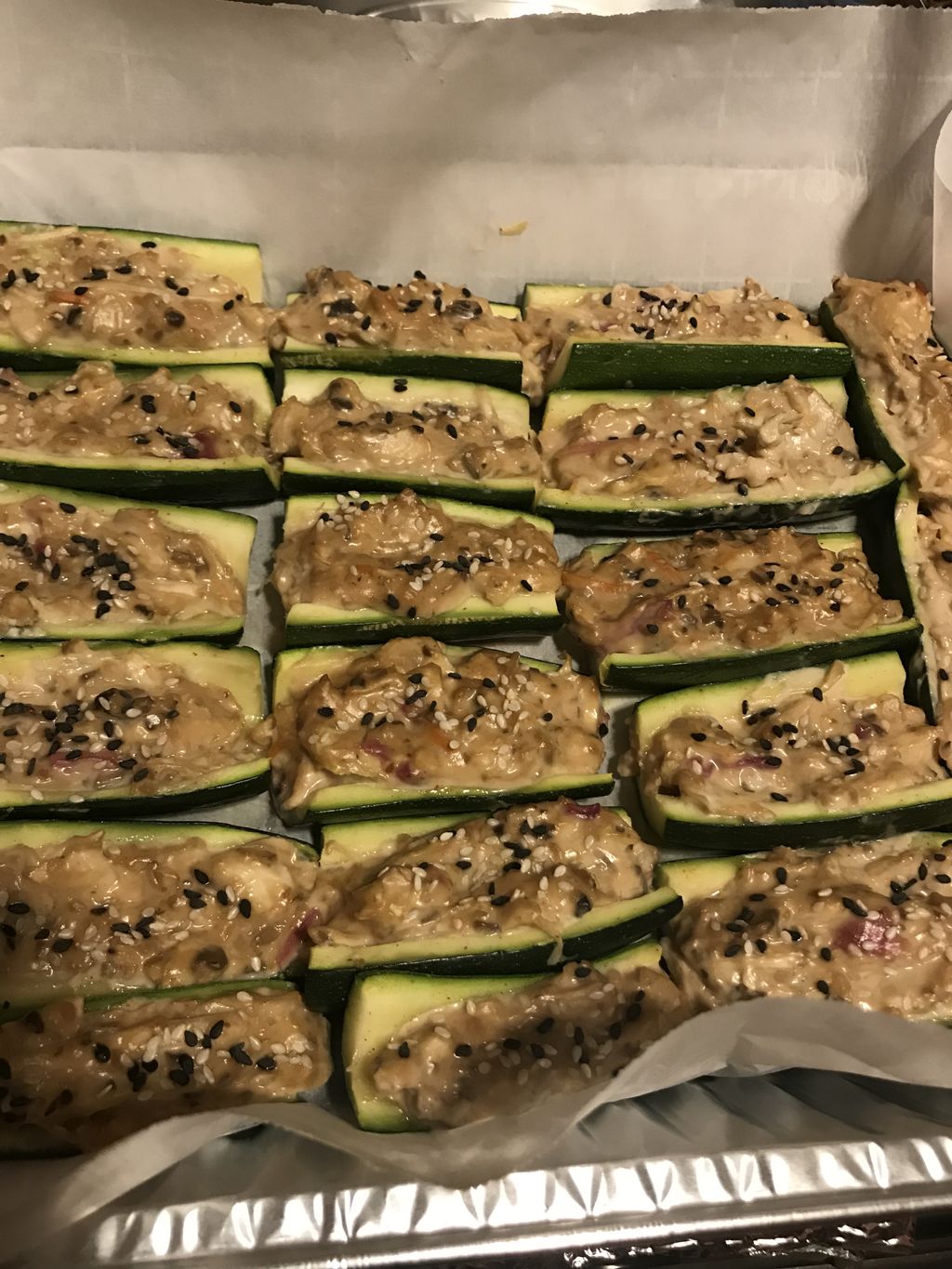 Stuffed zucchini boats