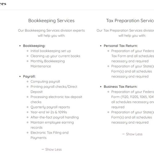 List of our Services