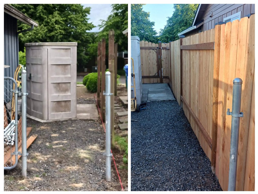 2022 Eugene,OR.  Remove and Replace Fencing with 2