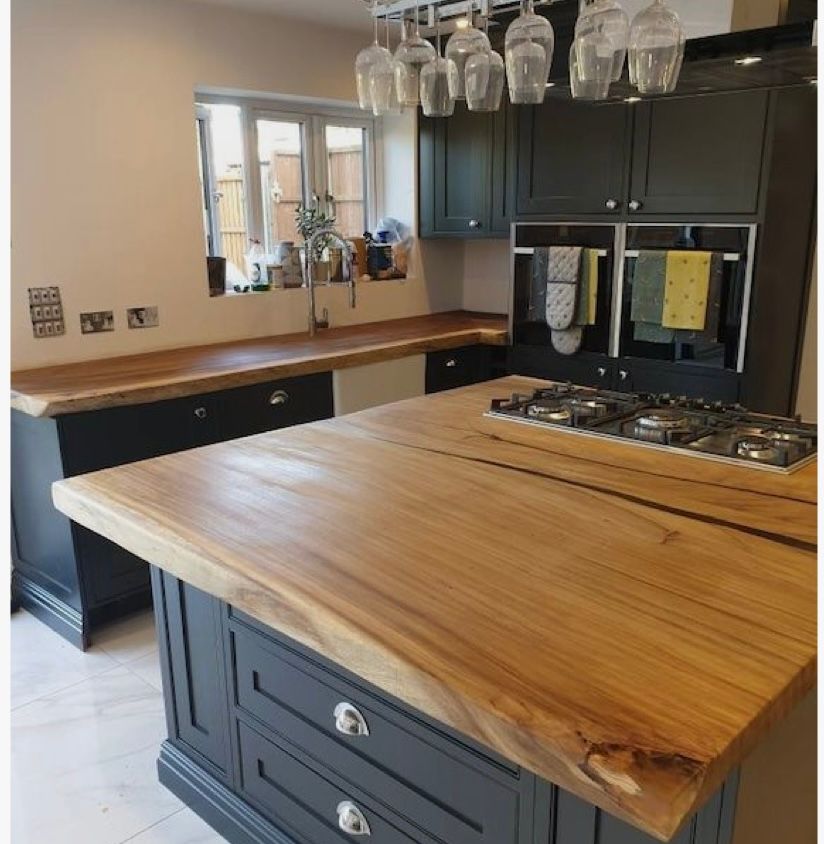 Shaker Style Paint Grade. Solid Slab Top