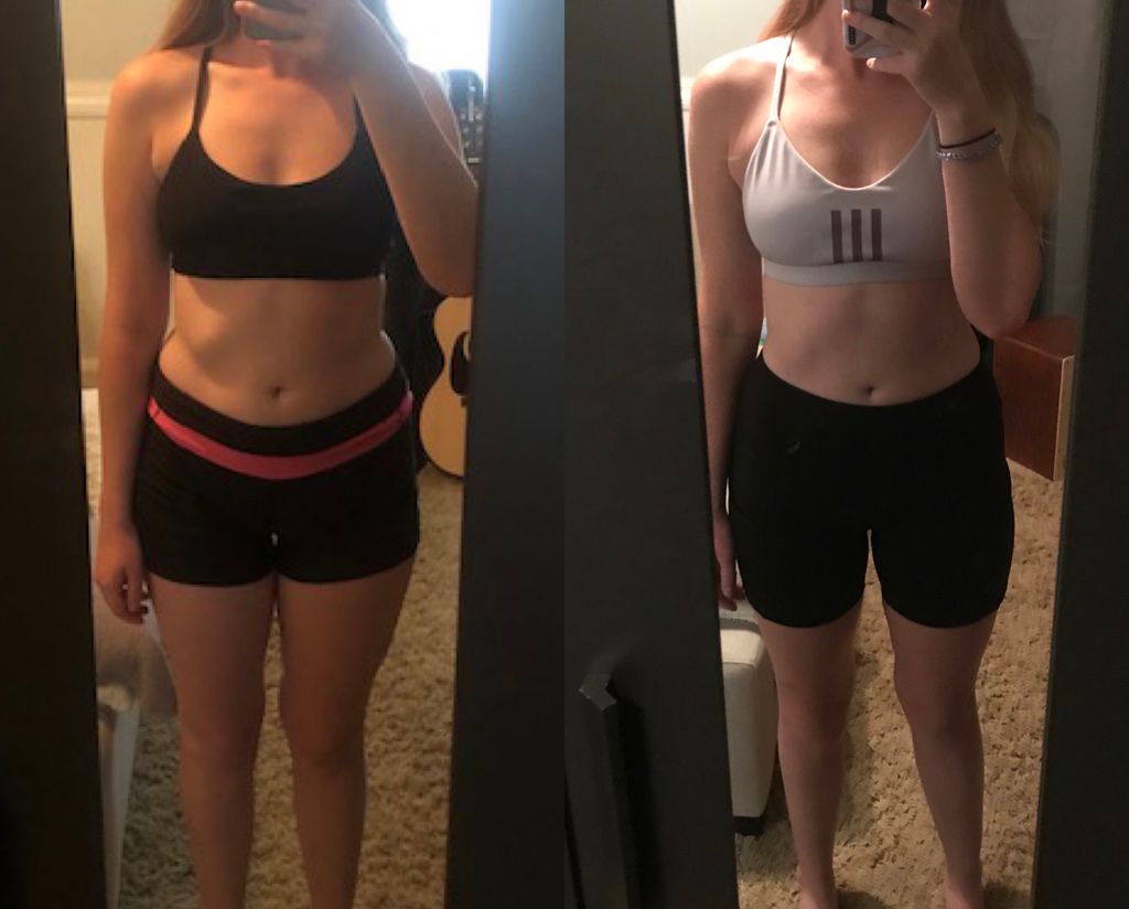 Client 4 wk transformation after performing at hom
