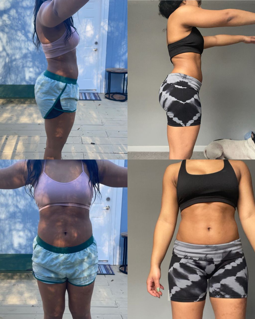 Client 4 wk transformation after following at home