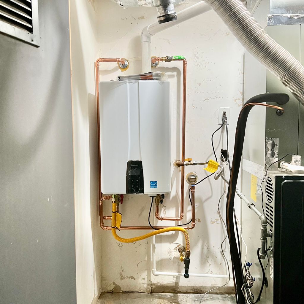 Tankless water heaters always look so clean! 