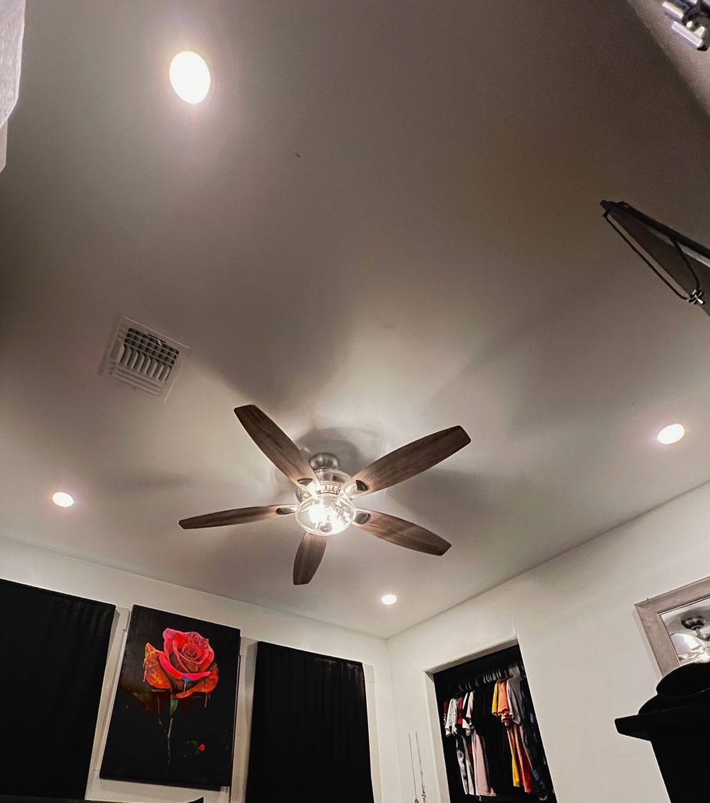 Newly added 4 inch recessed down lights with dimme