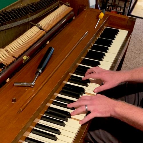 Mark tuned an old family piano that was desperatel
