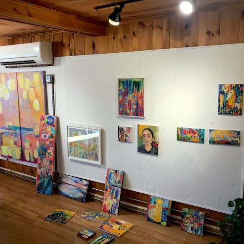 Art Studio - homosote panels, framed