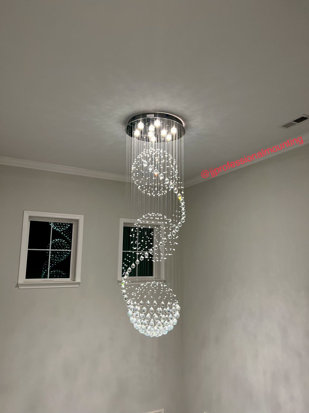 Chandelier Install (30Ft Ceiling)