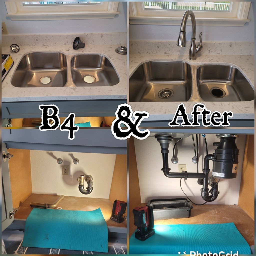 new faucet and under sink plumbing