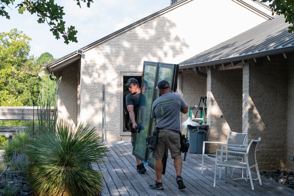 Andersen replacement window installation.