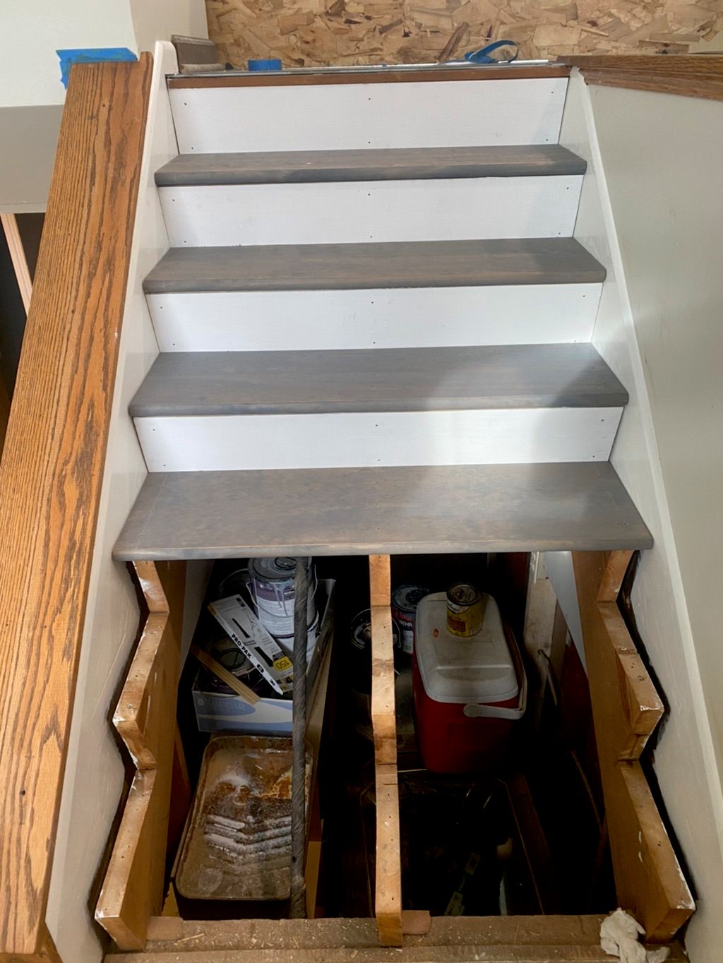 Stairs in progress. All tread and riser work done 