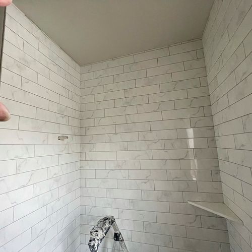 Shower tile install. 