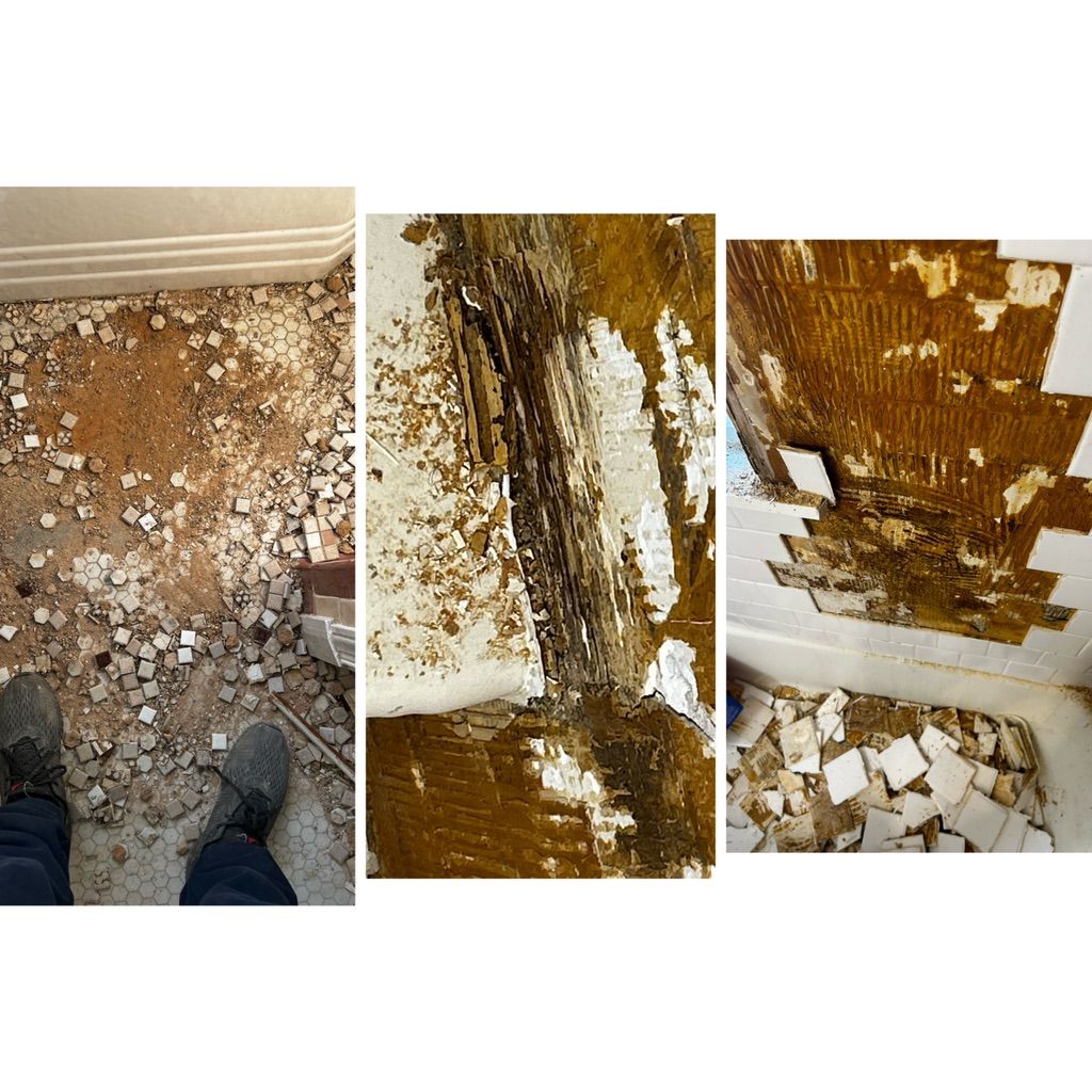 Bathroom re-do in-progress photos