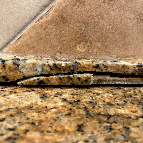 We asked QGC to demo broken backsplash, match deca