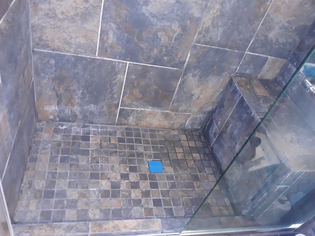 The white build up is soap and calcium buildup!