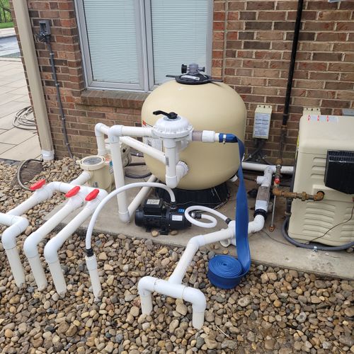 Wiring for pool pad equipment 
