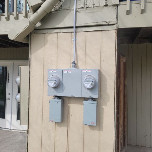 Meter base installation for multi unit apartment b