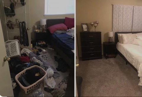 Cleaning plus organizing 
