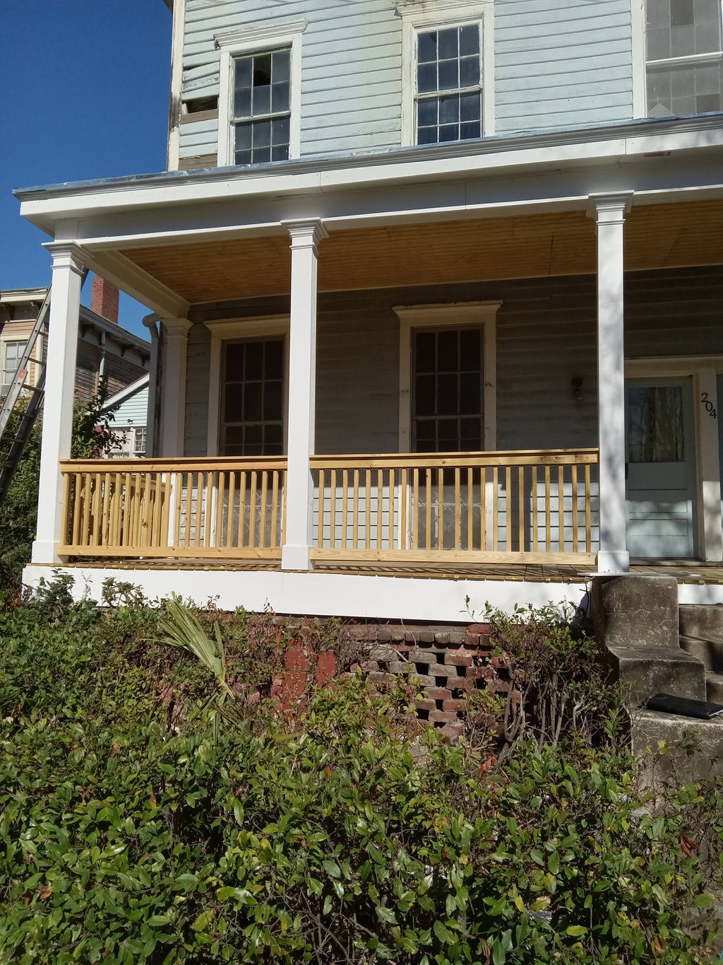 built porch
