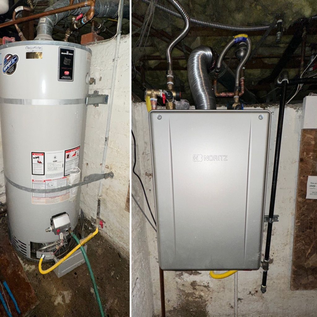 75 gal water heater upgraded to tankless “NORITZ E