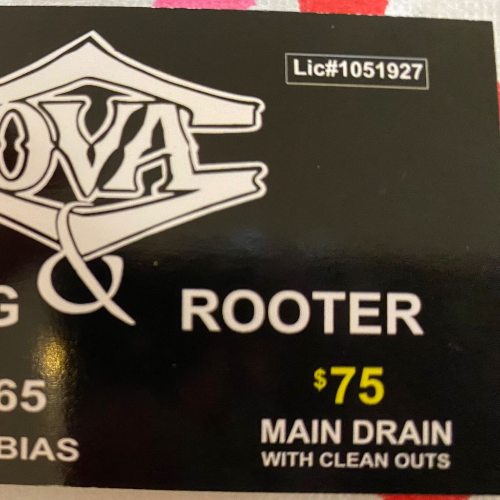 Cova plumbing and rooter LIC#1051927