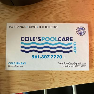 Avatar for Cole’s Pool Care