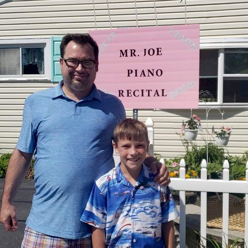 Our son Isaac loves learning piano from Mr. Joe! H