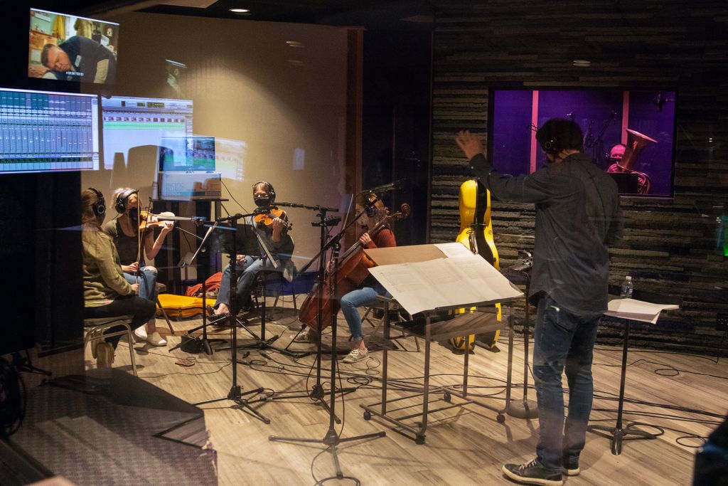 Recording for a movie in 2021
