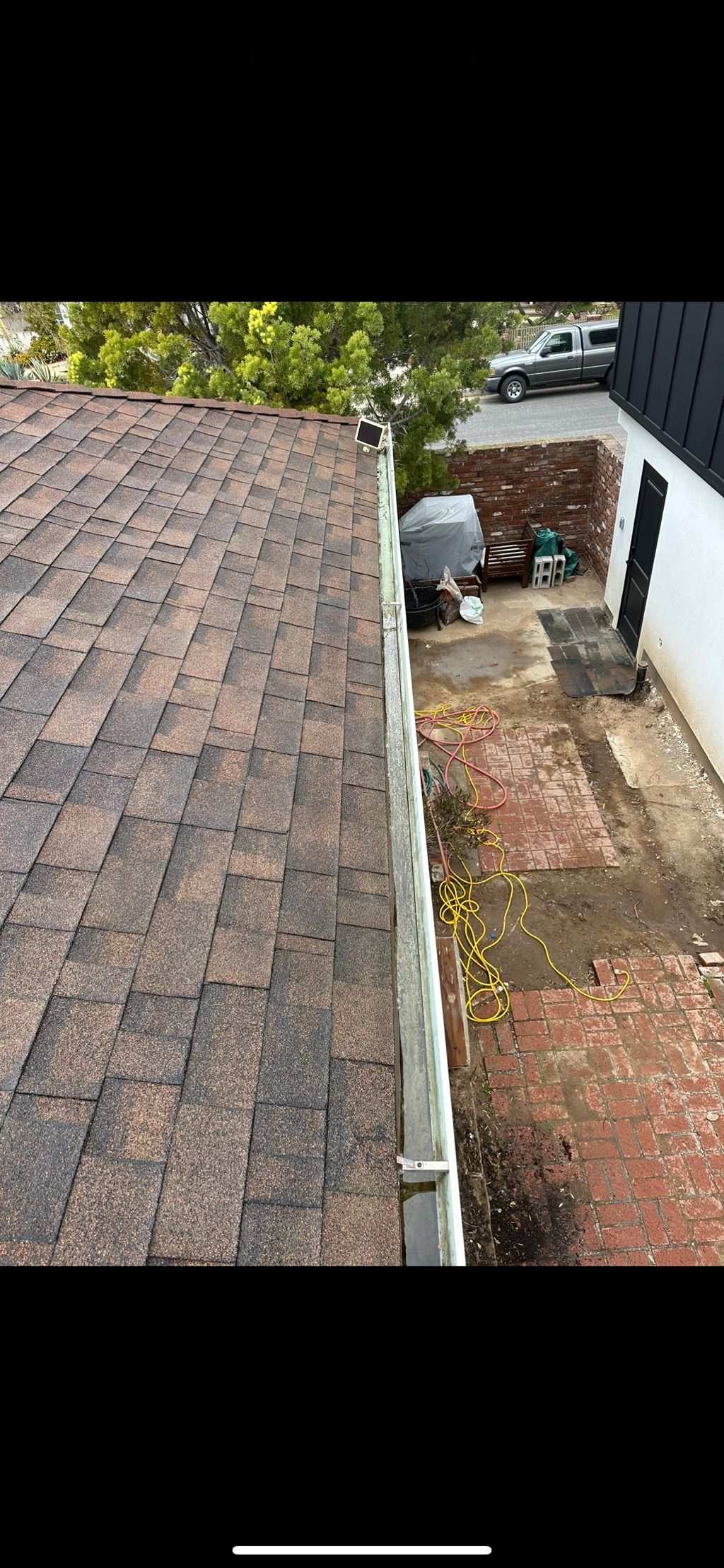 After Roof scrub and gutter cleaning. 