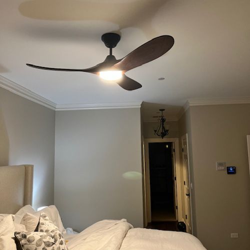Installed Bedroom Fan