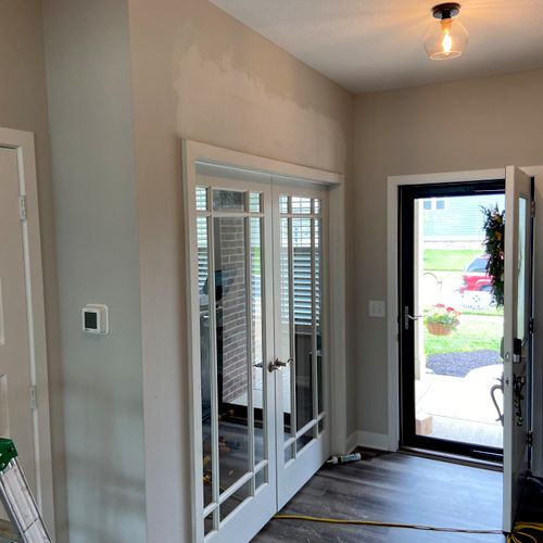 Installed french doors for a home office